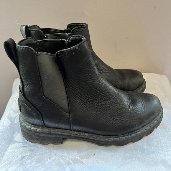 Sorel leather Chelsea waterproof boots, size 6.5 US, black - Picture 3 of 4
